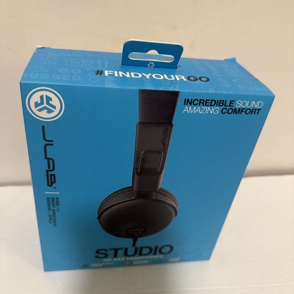 JLab Studio On-Ear Headphones Apple Android Universal Mic 3.5mm Jack Tangle Free - Picture 5 of 6